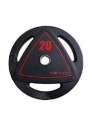 TEMFITNESS OLİMPİK FLANŞ KAUÇUK KAPLI AĞIRLIK PLAKASI (SEÇENEKLİ) 10 KG