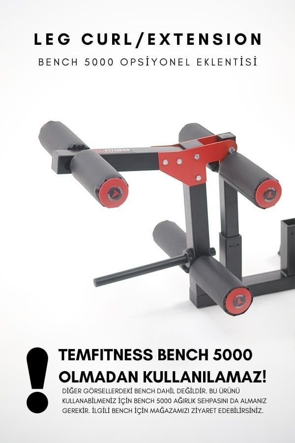 TEMFITNESS LEG EXTENSİON / CURL APARATI (BENCH 5000 UYUMLUDUR)