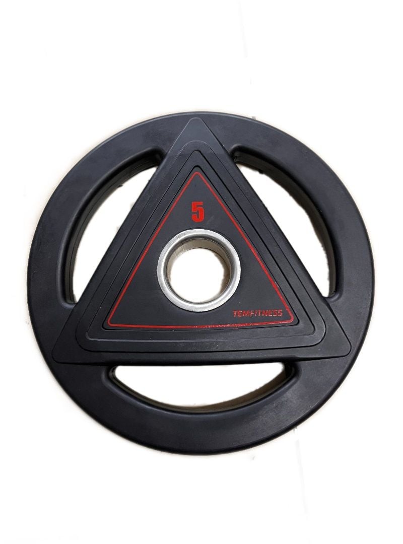 TEMFITNESS OLİMPİK FLANŞ KAUÇUK KAPLI AĞIRLIK PLAKASI (SEÇENEKLİ) 5 KG