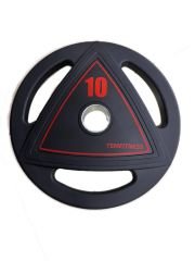 TEMFITNESS OLİMPİK FLANŞ KAUÇUK KAPLI AĞIRLIK PLAKASI (SEÇENEKLİ) 10 KG
