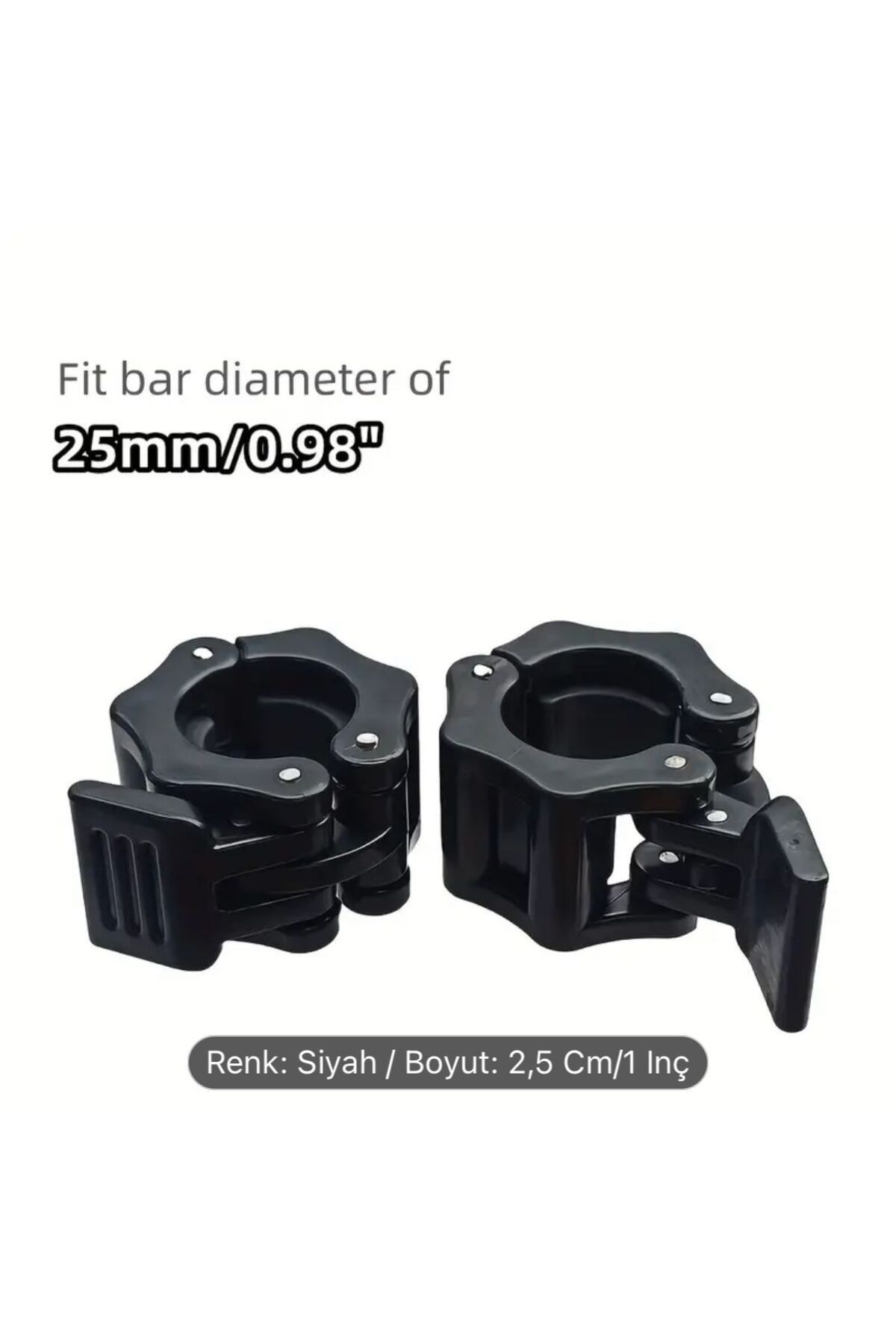 TEMFITNESS 25 mm Bar Klipsi Plastik (Çift)